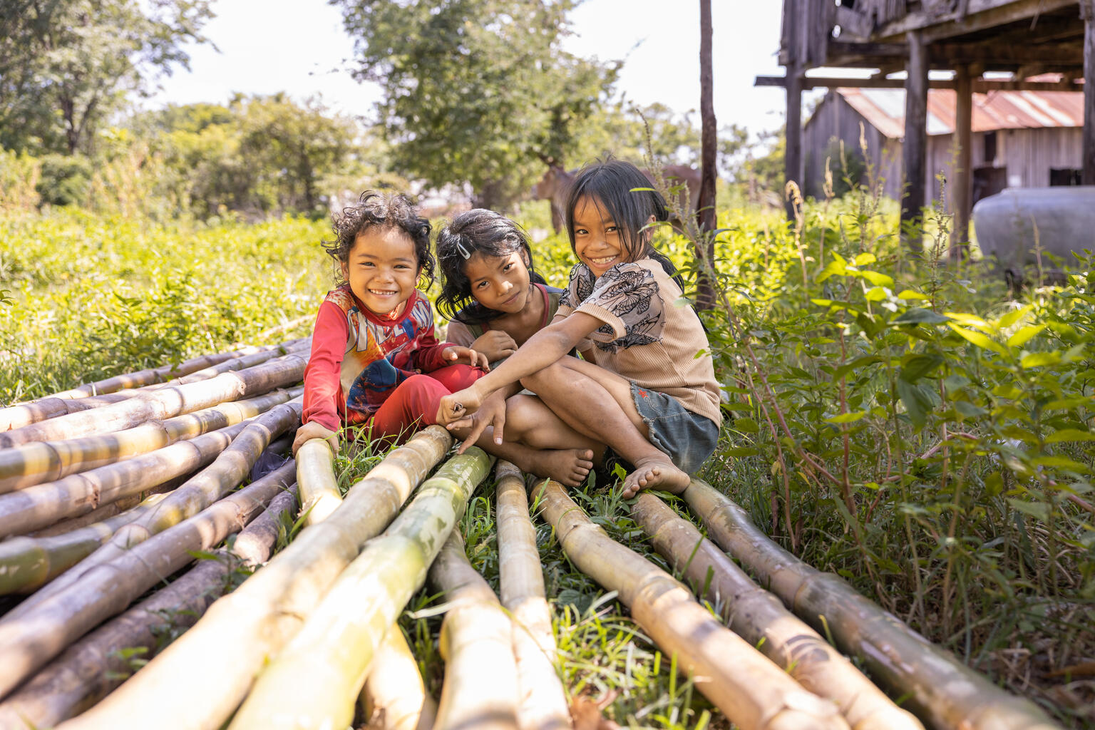On 22 June 2022, three little girls played hide and seek around her house in Sras village, located in one of the hard-to-reach areas, Thmey commune, Chetborey district, Kratie Province (about 380Km from Phnom Penh) in the northeast part of Cambodia.