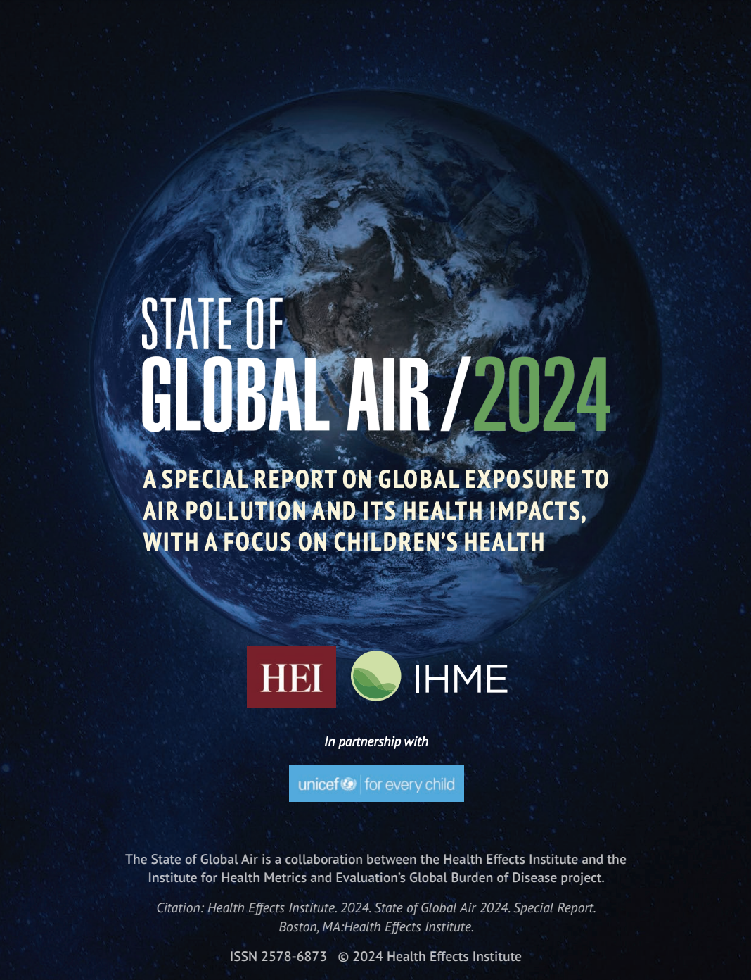 State of Global Air 2024 report cover