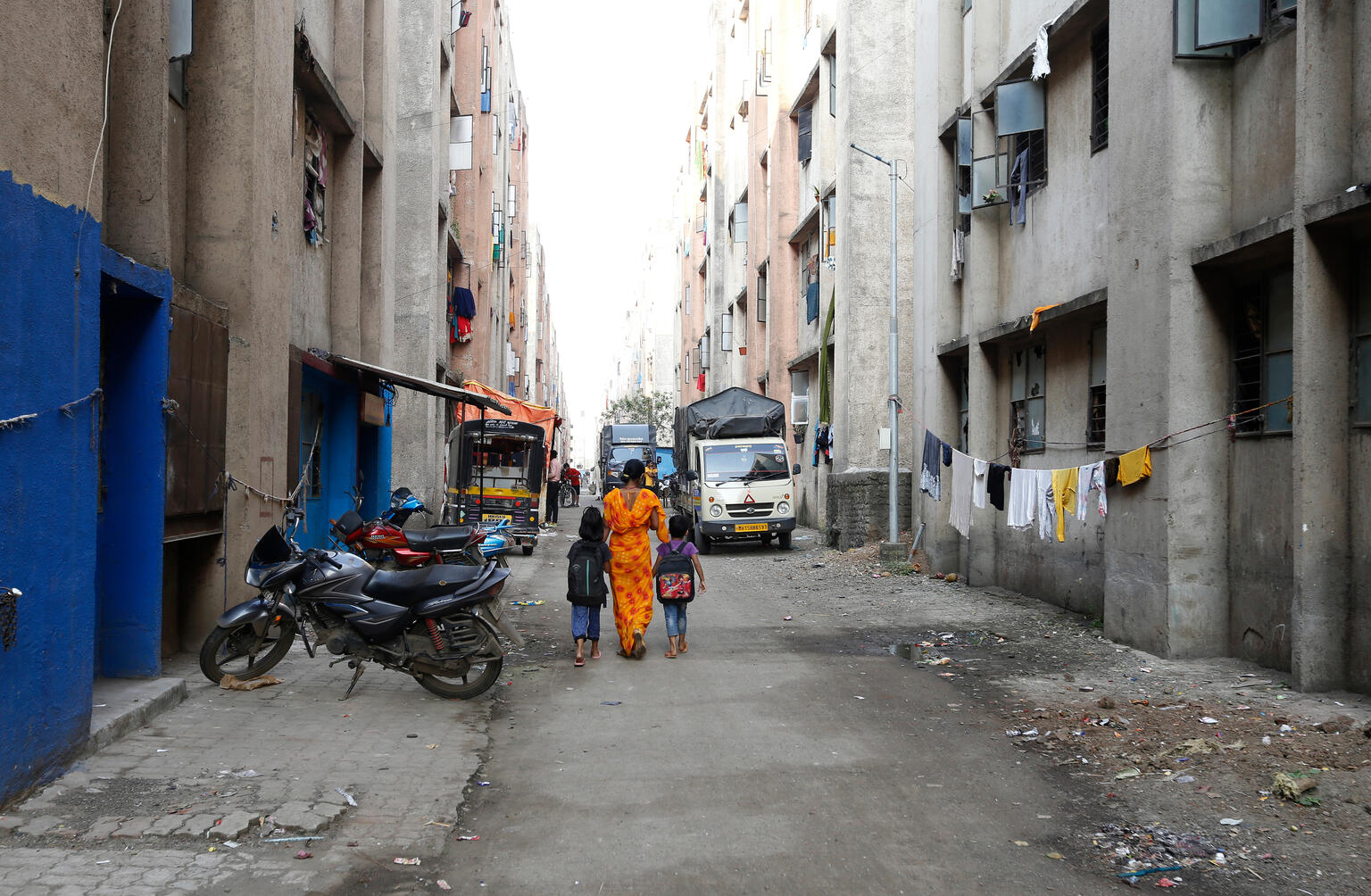 General view of  Gharkul government Colony in Nashik, home to low-income communities.